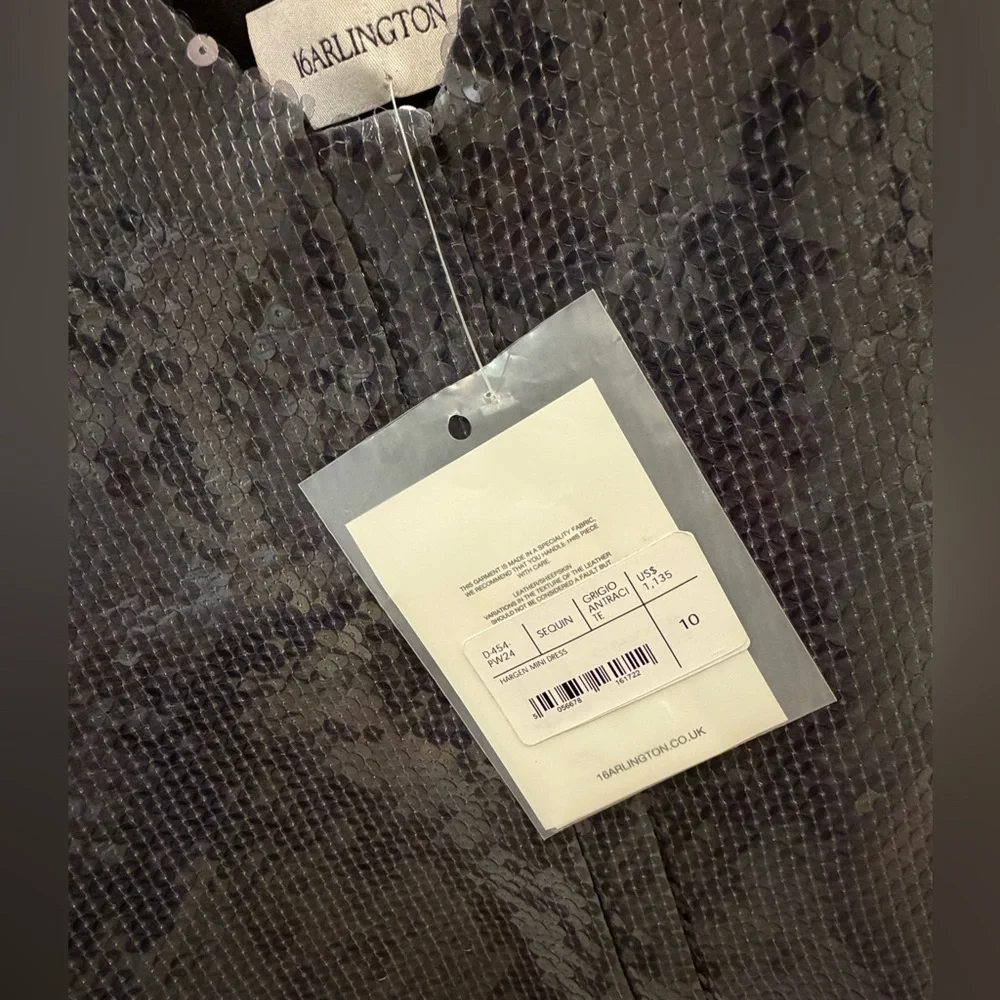 16 Arlington Midnight Blue Sequin mini dress - Picture 7 of 10